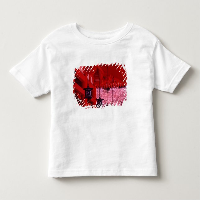 Camiseta Infantil Ásia, Japão, Quioto, santuário de Heian em primave (Frente)