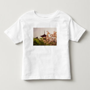 Camiseta Infantil Ásia, Japão, Quioto, templo Kiyomizu na primavera
