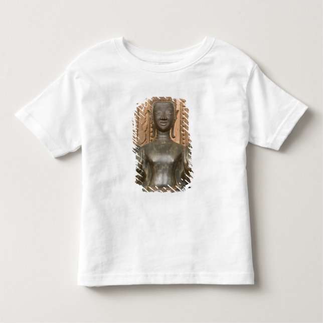 Camiseta Infantil Ásia, Laos, Vientiane, Buda de Bronze em Hawn (Frente)