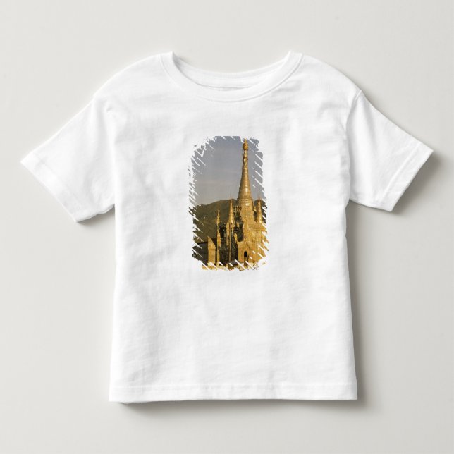 Camiseta Infantil Ásia, Mianmar, Lago Inle. Pagodes. (Frente)