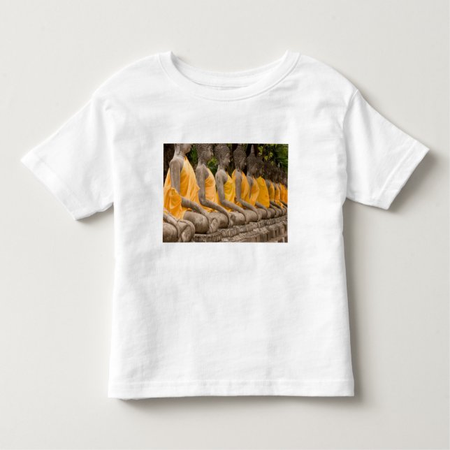 Camiseta Infantil Ásia, Tailândia, Sião, Budas em Ayutthaya (Frente)