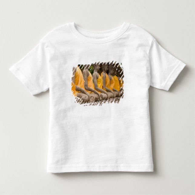 Camiseta Infantil Ásia, Tailândia, Sião, Budas em Ayutthaya (Frente)
