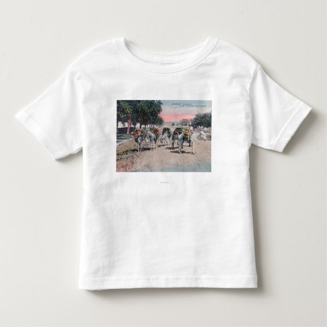 Camiseta Infantil Asnos carregados no StreetLas Vegas, nanômetro (Frente)