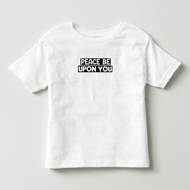 Camiseta Infantil Assalamu Alaikum Paz Seja Contra Você Árabe Islâmi (Frente)