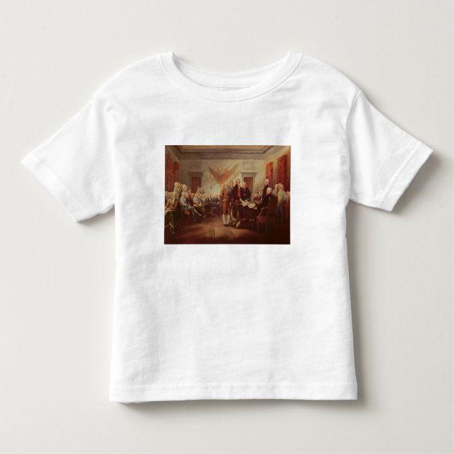 Camiseta Infantil Assinando a declaração de independência, 4o (Frente)