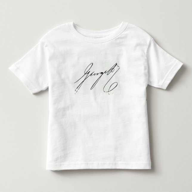 Camiseta Infantil Assinatura de George IV (Frente)