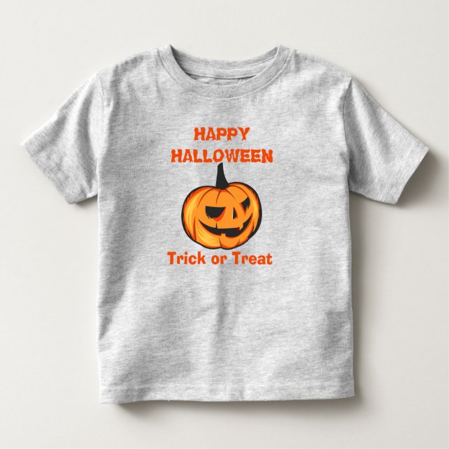 Camiseta Infantil Assustador Pumpkin Feliz Halloween (Frente)