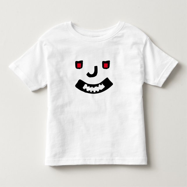 Camiseta Infantil Assustador Rosto do Sorriso (Frente)