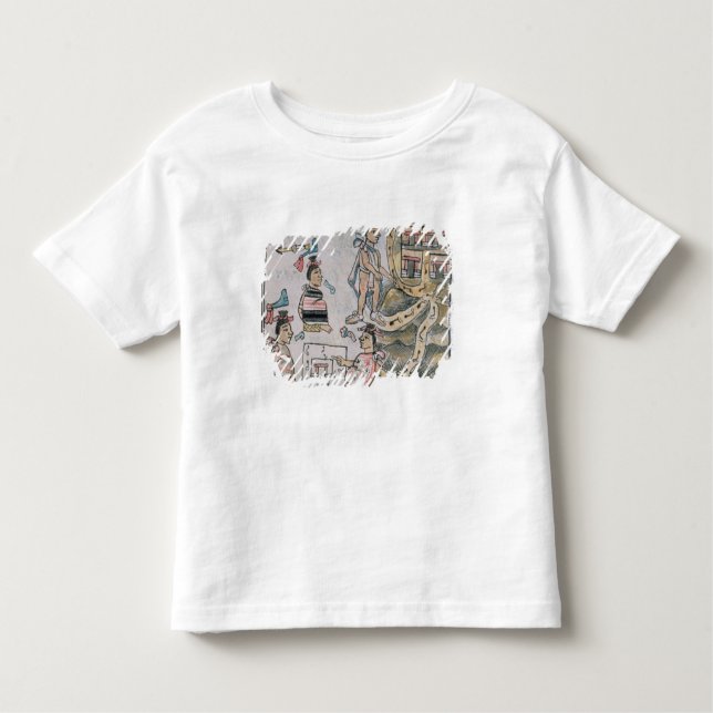Camiseta Infantil Astecas que consultam e que seguem um mapa (Frente)