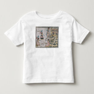 Camiseta Infantil Astecas que consultam e que seguem um mapa
