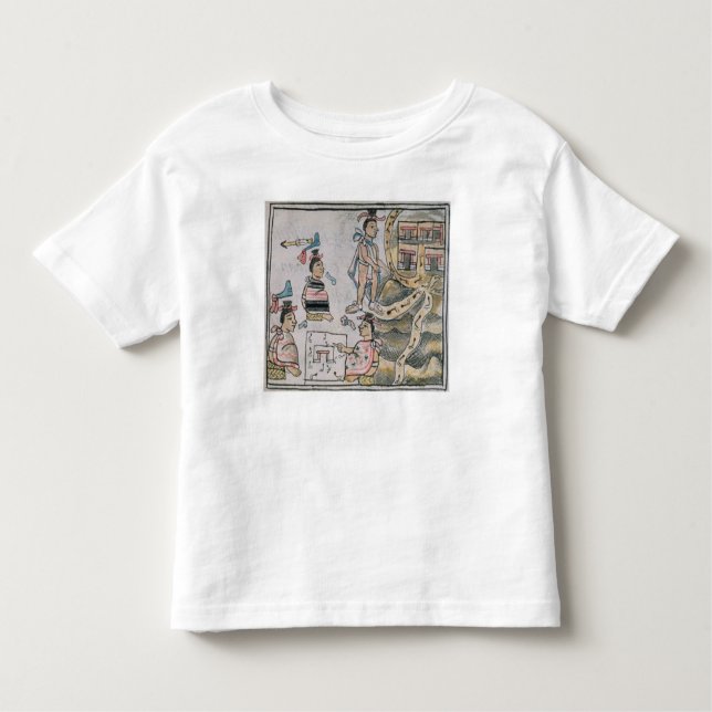 Camiseta Infantil Astecas que consultam e que seguem um mapa (Frente)