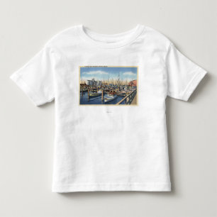 Camiseta Infantil Astoria, Oregon - frota pesqueira no porto