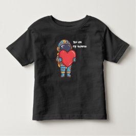 Camiseta Infantil Astronauta Bonito Meu Coração de Amor Universo