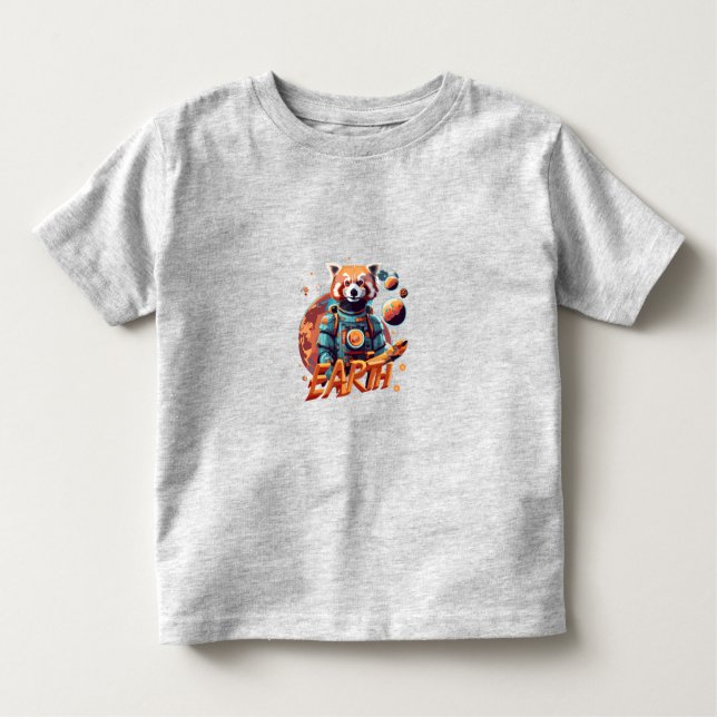 Camiseta Infantil Astronauta do Pândão Vermelho (Frente)