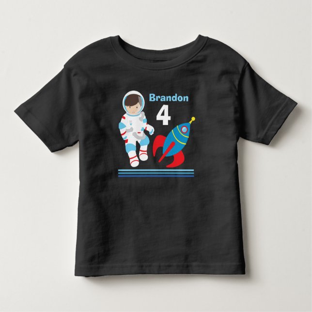 Camiseta Infantil Astronauta Legal Astronauta de Aniversário Persona (Frente)