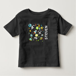 Camiseta Infantil Astronautas e Foguetes do Espaço Exterior legal As
