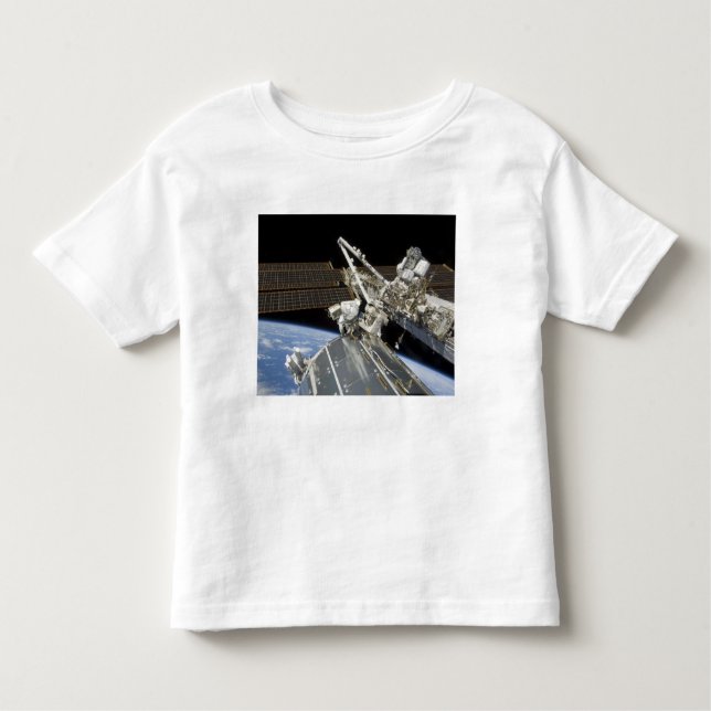 Camiseta Infantil Astronautas executam uma série de tarefas (Frente)