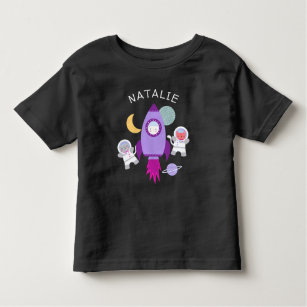 Camiseta Infantil Astronautas para gatos espaciais personalizados - 