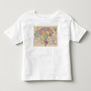 Camiseta Infantil Atlas topográfico dos condados 2 de Maryland