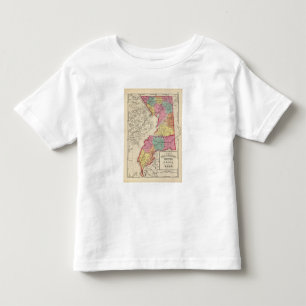 Camiseta Infantil Atlas topográfico dos condados 2 de Maryland