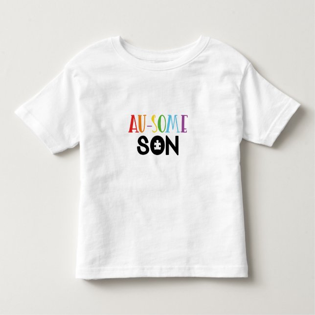 Camiseta Infantil Au-some filho (Frente)