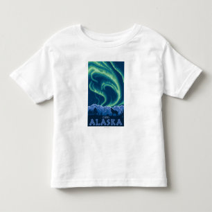 Camiseta Infantil Aurora boreal - caril, Alaska
