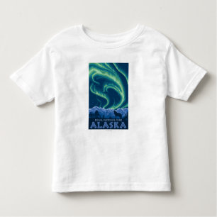 Camiseta Infantil Aurora boreal - parque nacional de Denali, Alaska