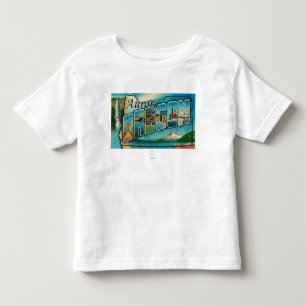 Camiseta Infantil Aurora, letra ScenesAurora de OregonLarge, OU