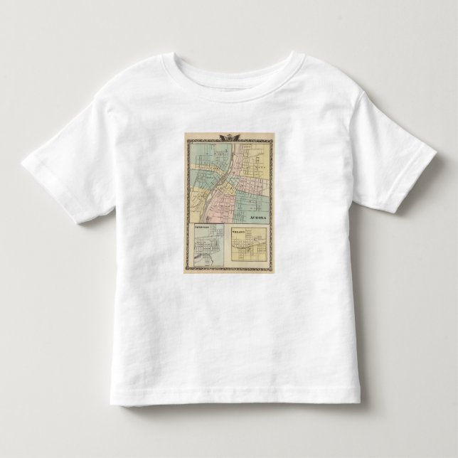 Camiseta Infantil Aurora, Naperville e Wheaton (Frente)
