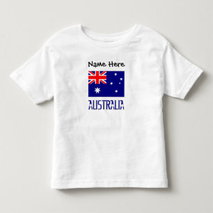 Camiseta Infantil Australia e Bandeira Australiana Preto Personaliza