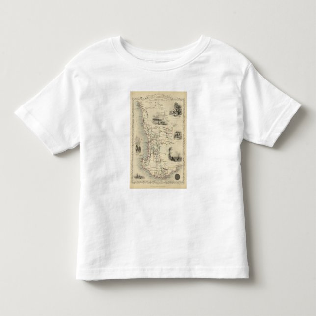 Camiseta Infantil Austrália Ocidental, rio da cisne (Frente)