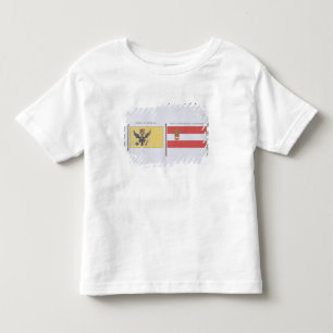 Camiseta Infantil Austríaco embandeira, de um livro francês das