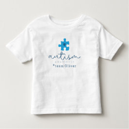 Camiseta Infantil autism awareness blue puzzle piece #team name 