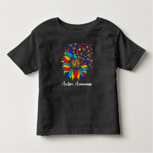 Camiseta Infantil Autismo Girassol Dia da Consciência do Amor Faixa 