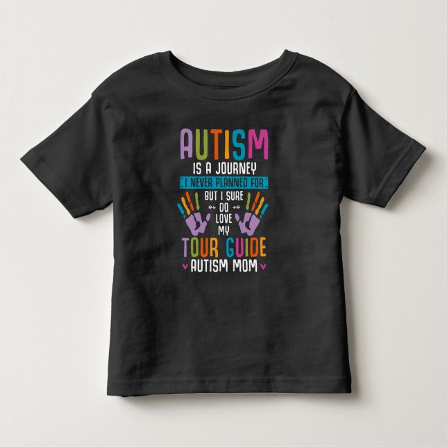 Camiseta Infantil Autismo Membro Da Família Mãe Suporte Crianças Aut (Frente)