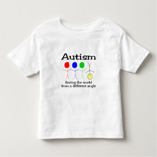 Camiseta Infantil Autismo que vê o mundo de um ângulo diferente