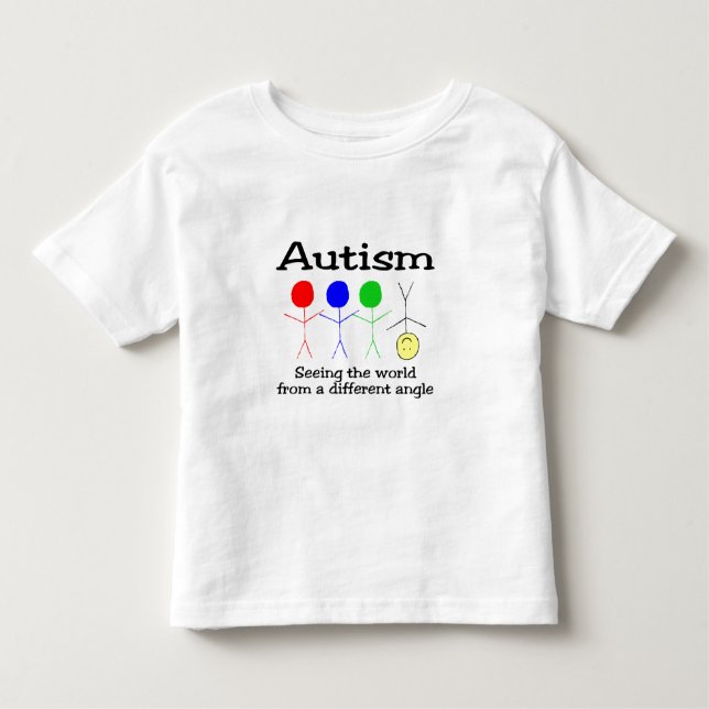 Camiseta Infantil Autismo que vê o mundo de um ângulo diferente (Frente)