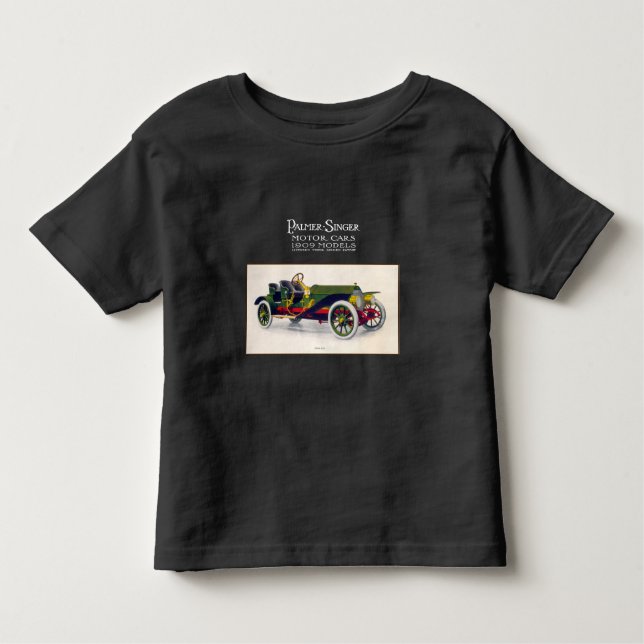 Camiseta Infantil Automóveis Palmer-Singer, 1909 (Frente)