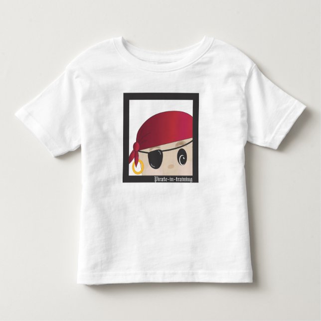 Camiseta Infantil Avast! Um pirata em treinar Scallywag júnior (Frente)