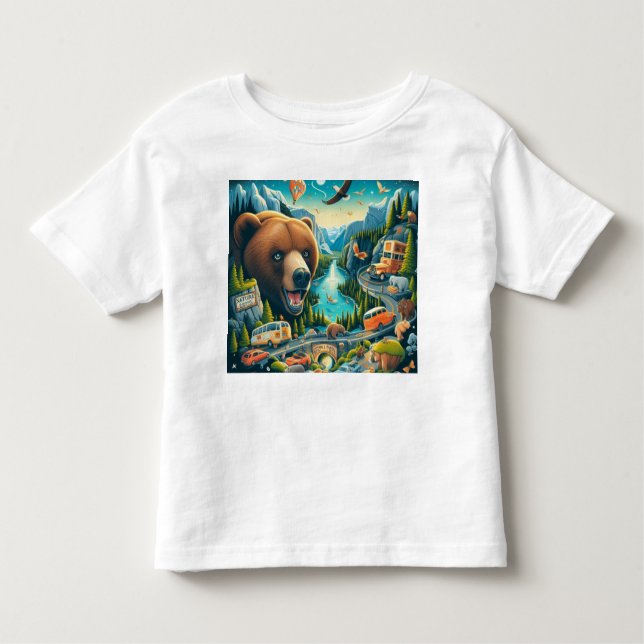 Camiseta Infantil "Aventura em Estradas Selvagens" (Frente)