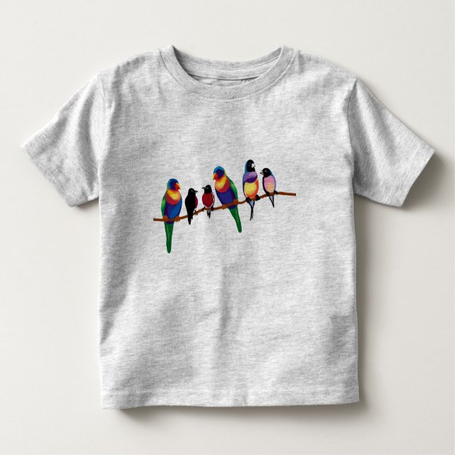 Camiseta Infantil Aves num galho (Frente)