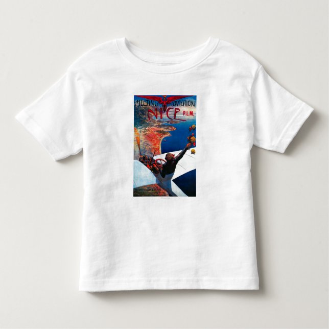 Camiseta Infantil Aviação de D da reunião em agradável, poster de (Frente)