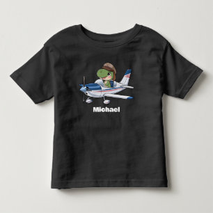 Camiseta Infantil Avião de Cessna Voador De Dinossauro Cute, Persona