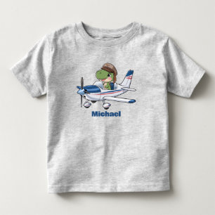 Camiseta Infantil Avião de Cessna Voador De Dinossauro Cute, Persona