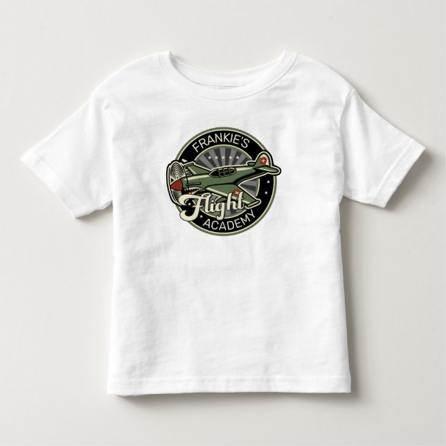 Camiseta Infantil Avião de Combate Militar da Segunda Guerra Mundial (Frente)