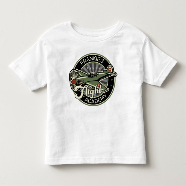 Camiseta Infantil Avião de Guerra de Caça Militar da Segunda Guerra  (Frente)