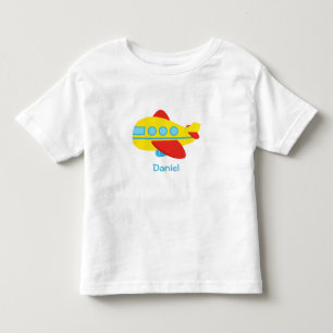 Camiseta Infantil Avião de Passageiros Fofo e Colorido