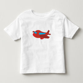 Camiseta Infantil Avião Vermelho e Azul