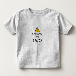 Camiseta Infantil Aviso! Eu sou DOIS