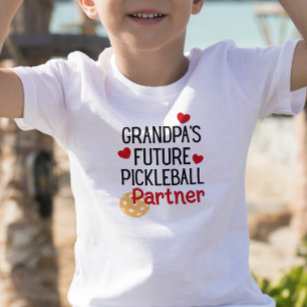 Camiseta Infantil Avô do Futuro Parceiro de Pickleball